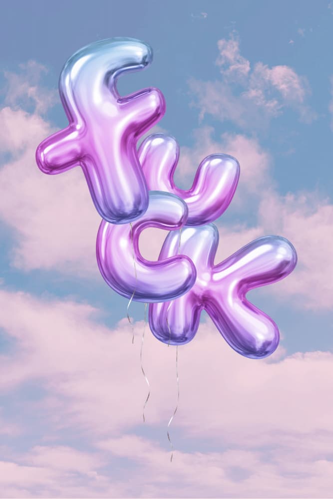 Floating Fuck Balloons by Marja van den Hurk — canvas wall art
