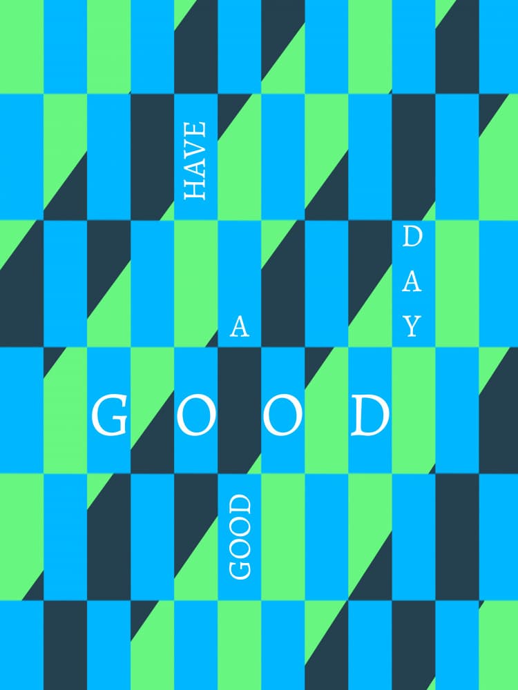 Good Day Geometric Pattern by Little Dean — canvas wall art