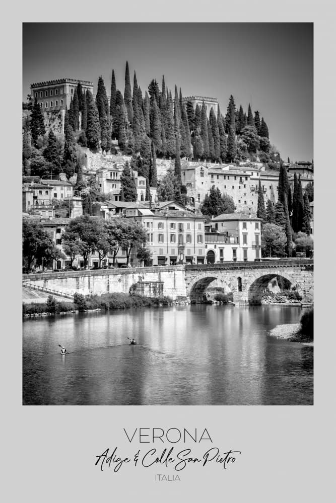 Historic Verona Adige River by Melanie Viola — canvas wall art