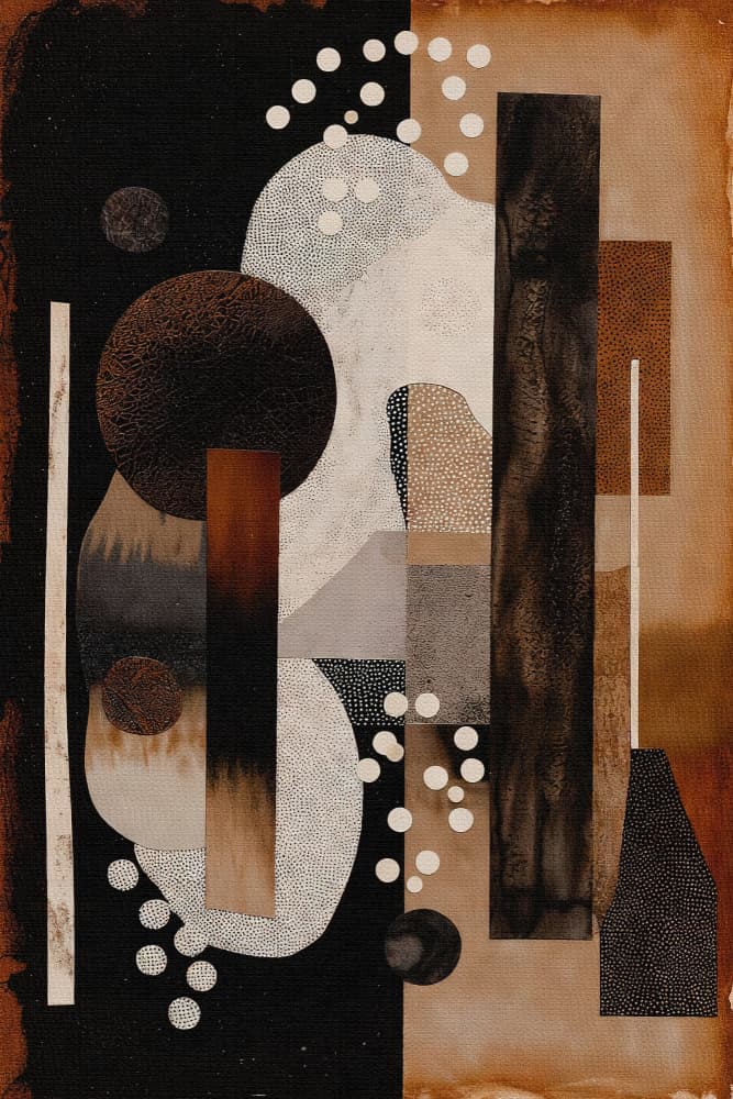 Modern Geometric Collage by Miguel Bruzual — canvas wall art