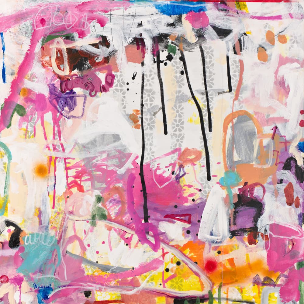 Vibrant Abstract Expression by Marisol Evora — canvas wall art