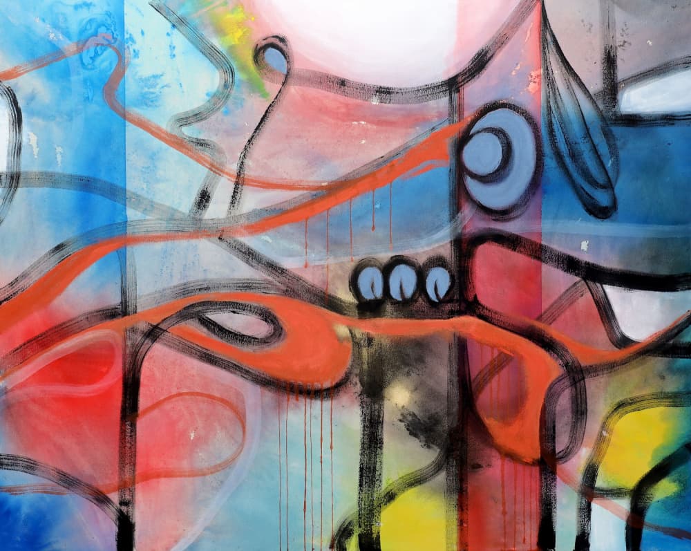 Vibrant Abstract Flow by POOVI ART — canvas wall art
