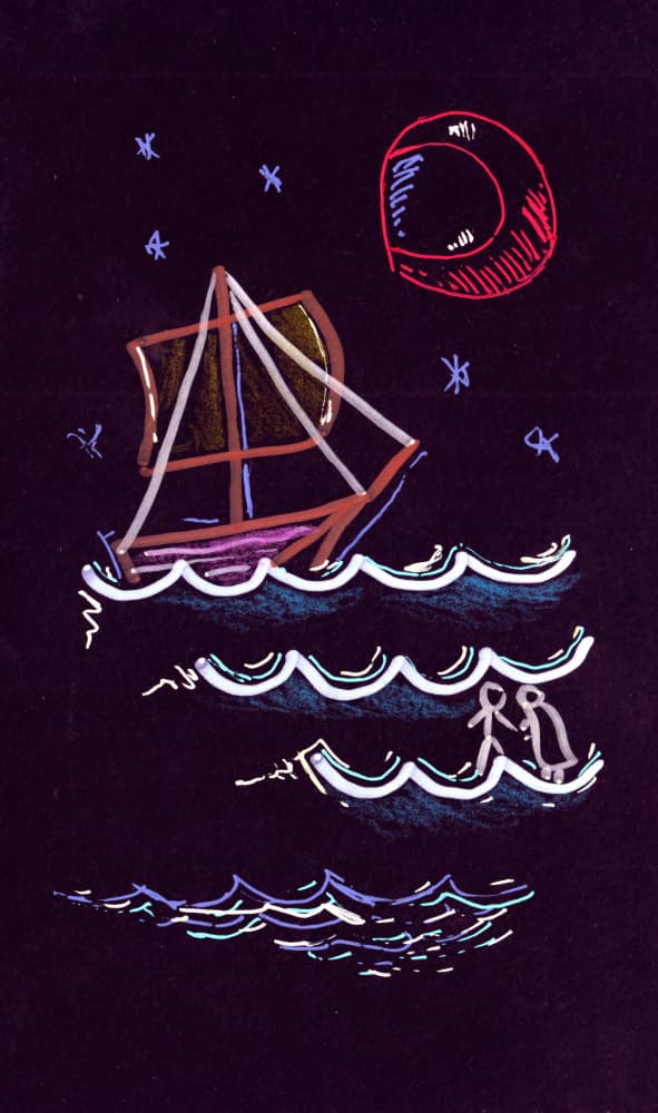 Sailing The Starry Night by Rafal Kulik — canvas wall art
