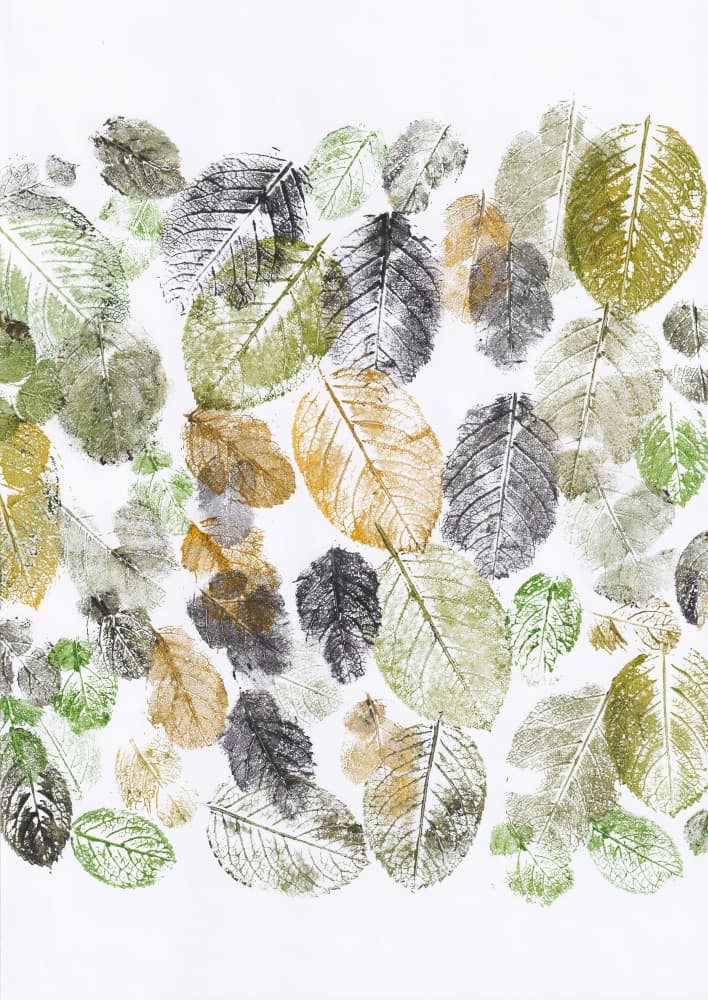 Organic Leaf Imprints by Maira Ribena — canvas wall art