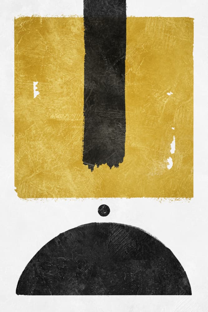Abstract Gold Balance by Ema Paraschiv — canvas wall art