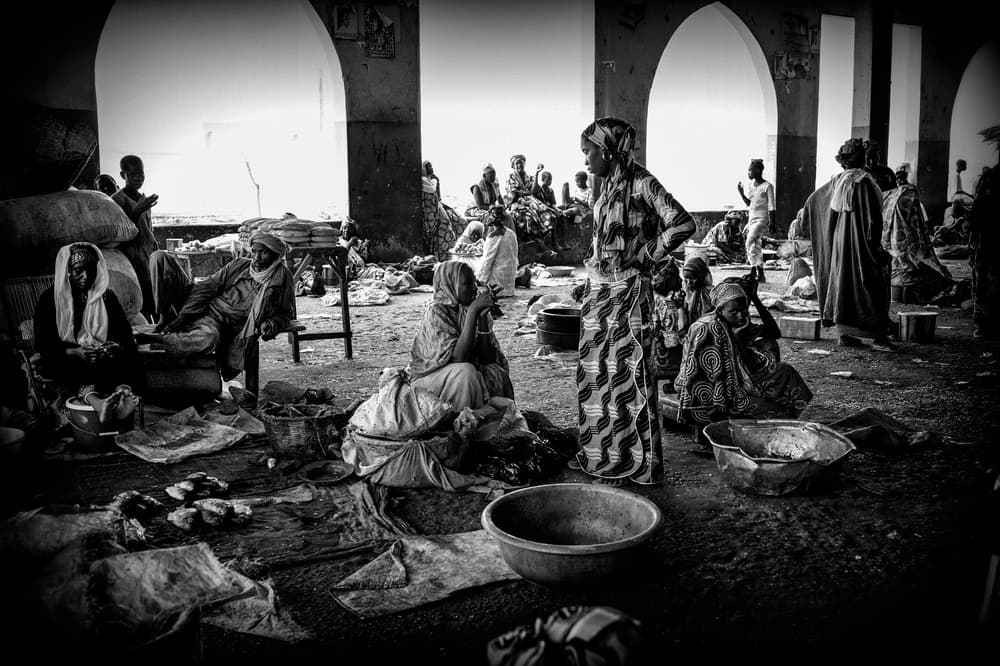 African Market Life by Joxe Inazio Kuesta Garmendia — canvas wall art