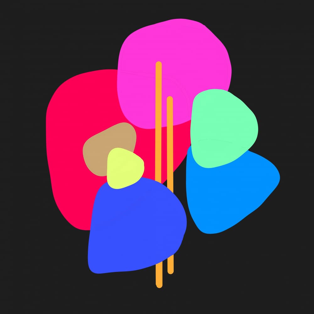 Vibrant Organic Shapes by Josie George — canvas wall art