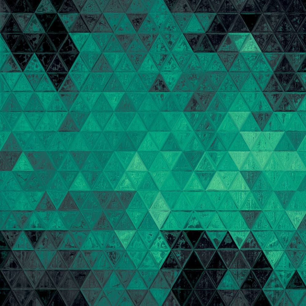 Teal Geometric Mosaic by Justyna Jaszke — canvas wall art