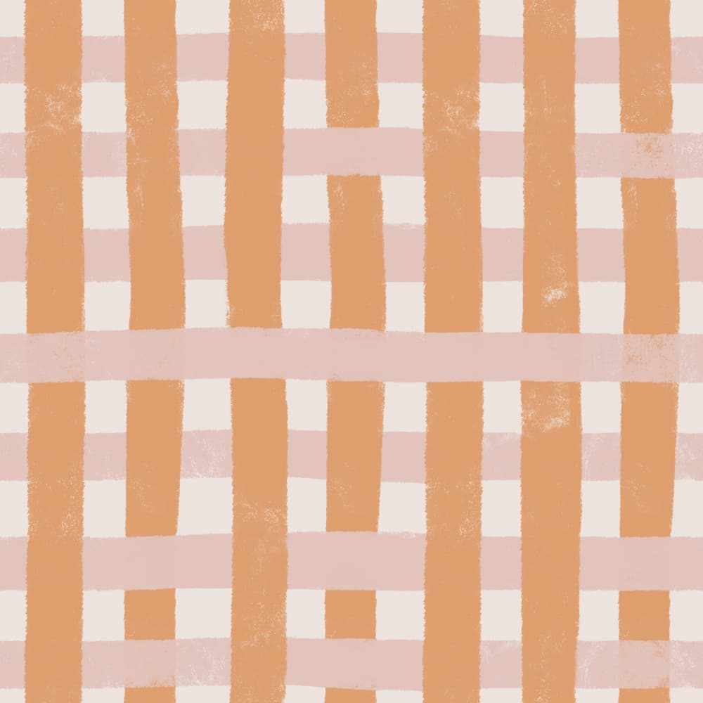 Warm Peach Stripe Grid by Menina Lisboa — canvas wall art