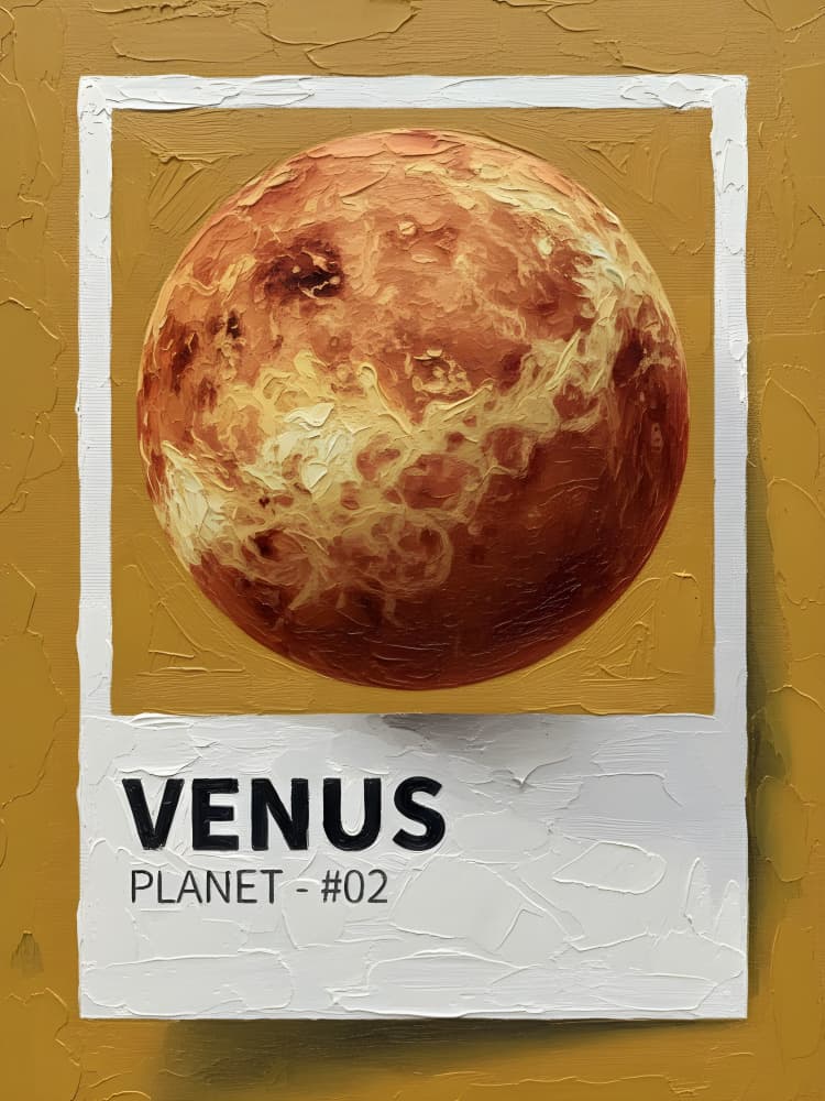 Textured Venus Planet by HUGO — canvas wall art