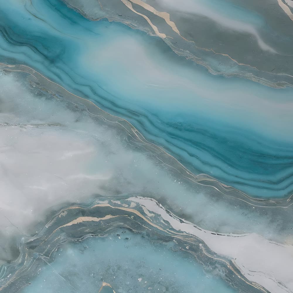 Flowing Aqua Agate by Alpenglow Workshop — canvas wall art