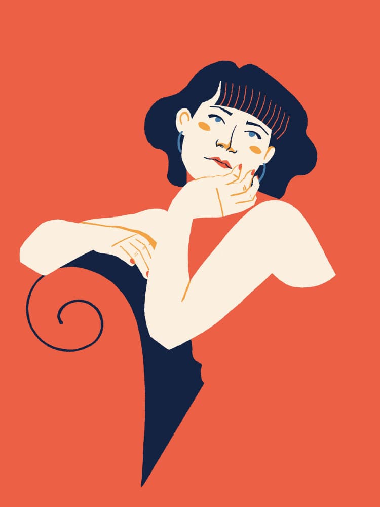 Woman In Deep Thought by Monika Gregulska — canvas wall art