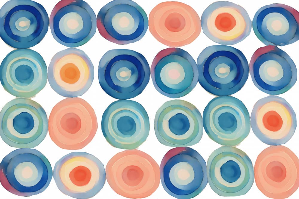 Organic Watercolor Circles by casa cartissi — canvas wall art