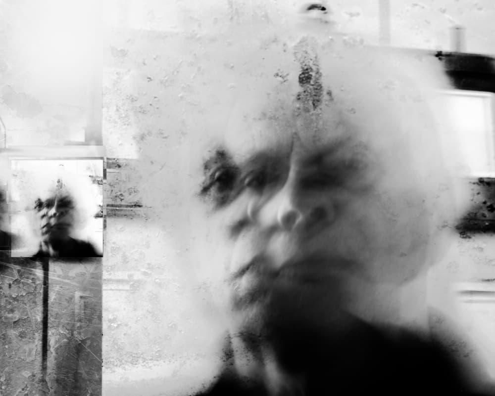 Haunting Abstract Portrait by Ylva Sjögren — canvas wall art