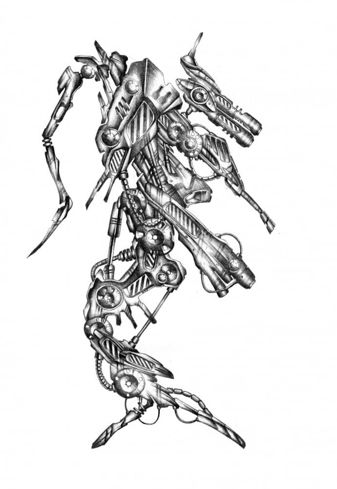 Intricate Mechanical Creature by Kulik — canvas wall art