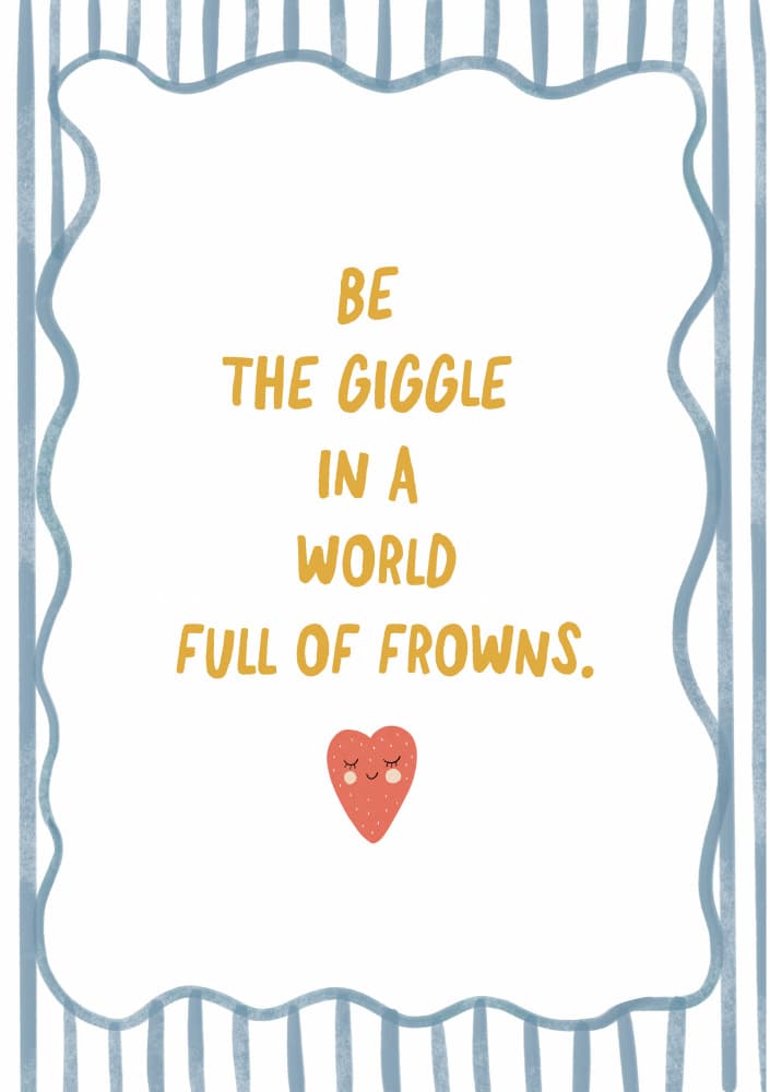 Bethegiggle(blue) by Treechild — canvas wall art