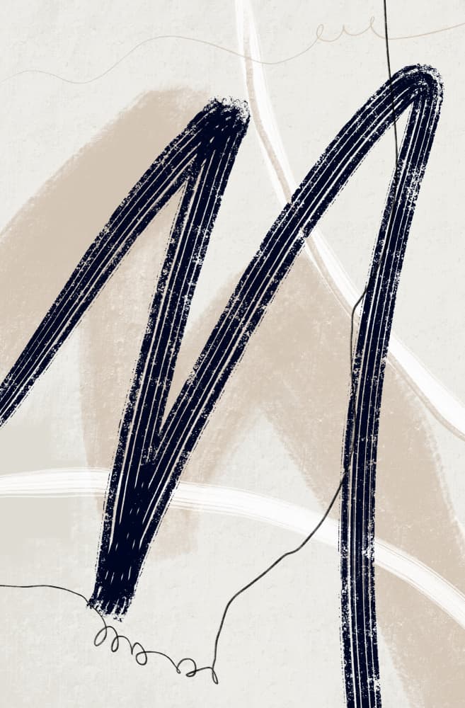 Modern Abstract Lines by Anne-Marie Volfova — canvas wall art