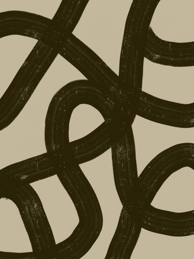 Flowing Abstract Lines by Yuli Saputra — canvas wall art