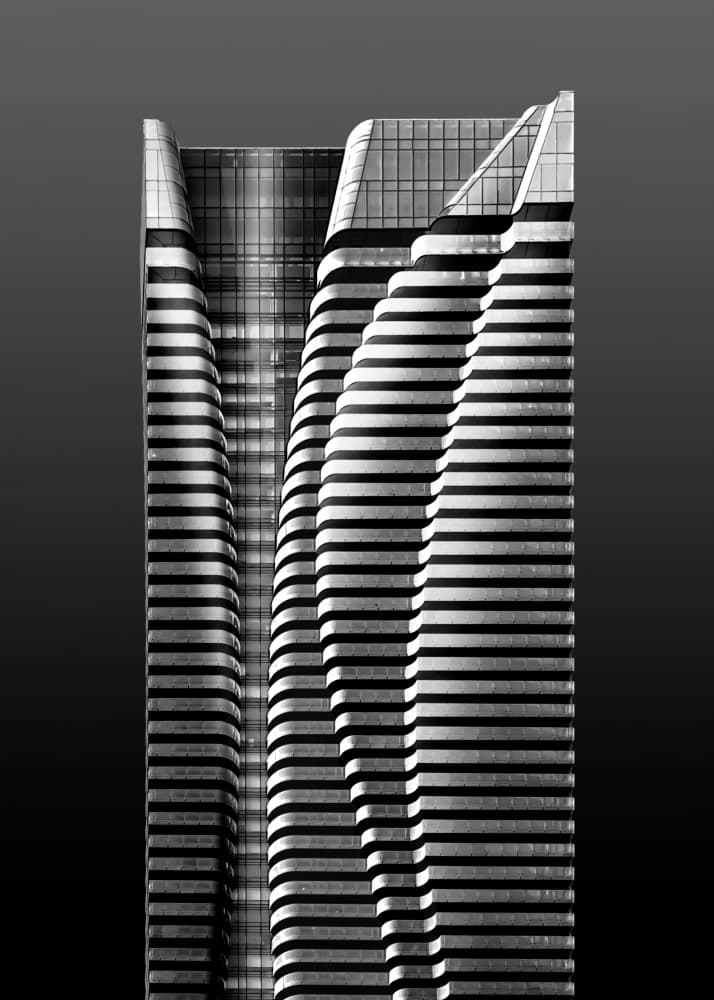 Modern Skyscraper Geometry by Louie Luo — canvas wall art