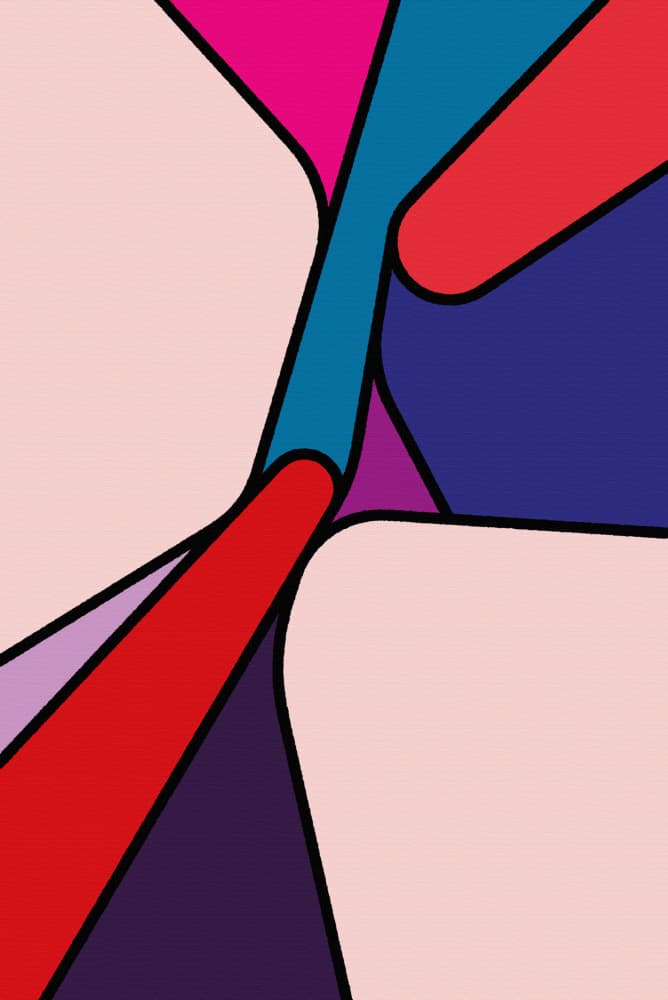 Vibrant Abstract Shapes by Rafa Mateo — canvas wall art
