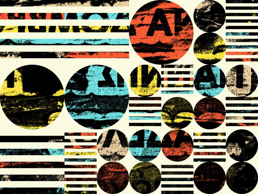 Bold Graphic Abstract Letters by Petr Strnad — canvas wall art