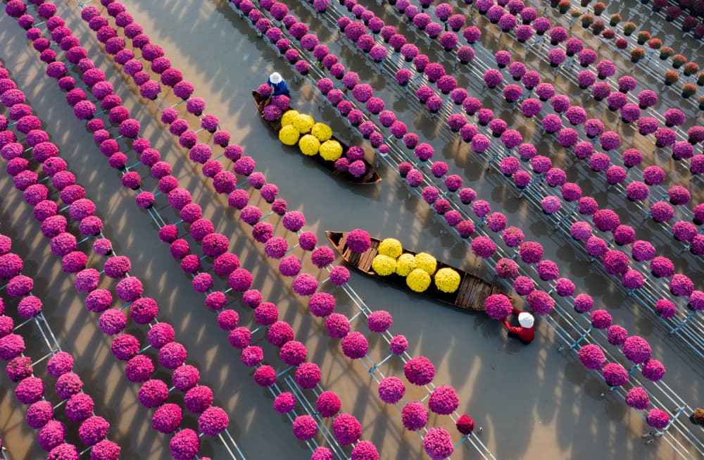 Floating Flower Market by Tran Van Truong — canvas wall art