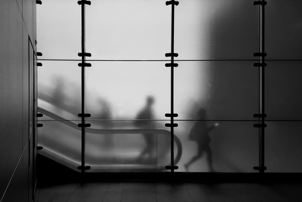 Silhouettes Through Glass by Huib Limberg — canvas wall art