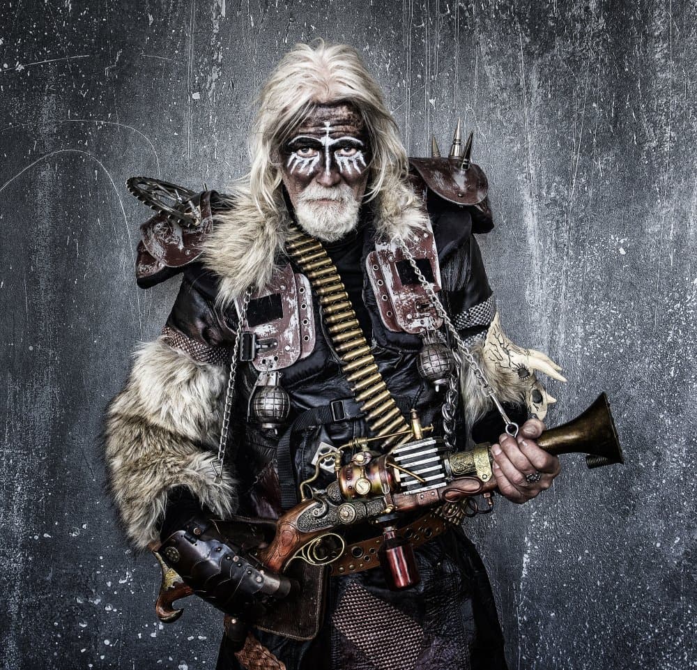 Steampunk Warrior Elder by Daniel Springgay — canvas wall art