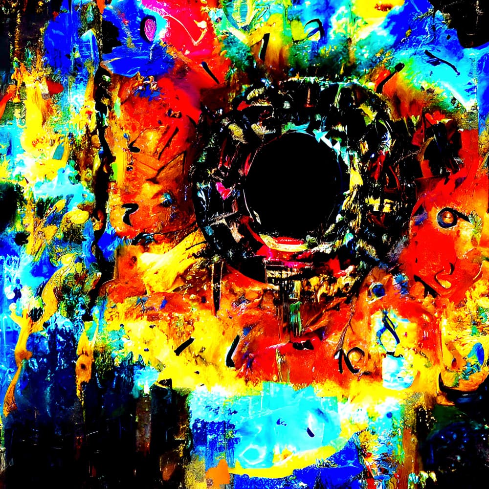 Vibrant Abstract Void by mnemonixART — canvas wall art