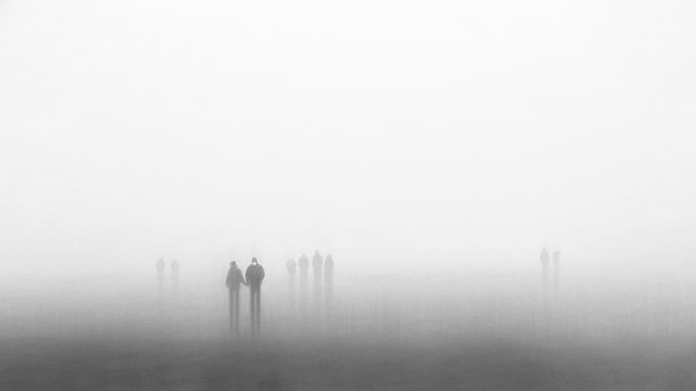 Misty Figures Walking by Bruno Flour — canvas wall art