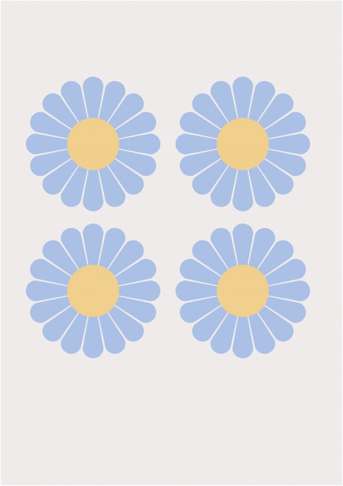 Simple Blue Daisies by FINE FINE STUFF — canvas wall art