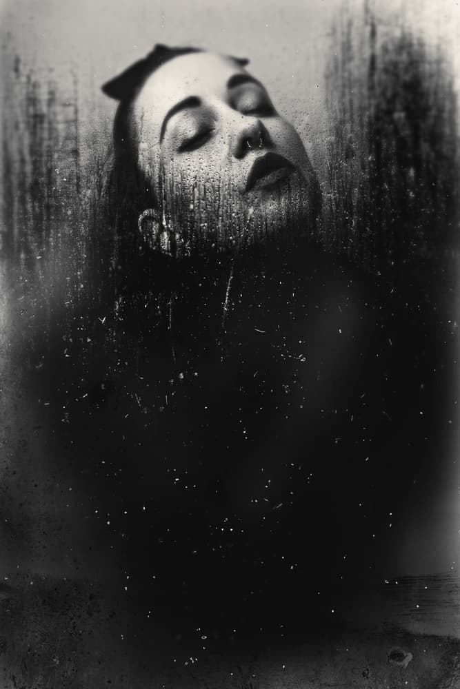 Ethereal Dark Portrait by Bogdan Bouşcă — canvas wall art