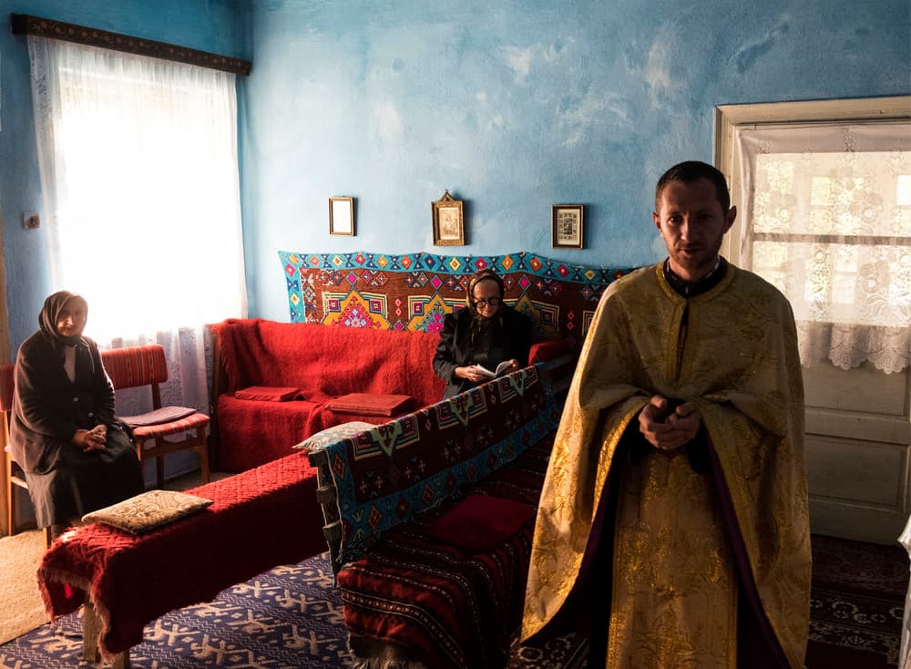 Quiet Religious Visit by Andrei Nicolas - The Traveler — canvas wall art