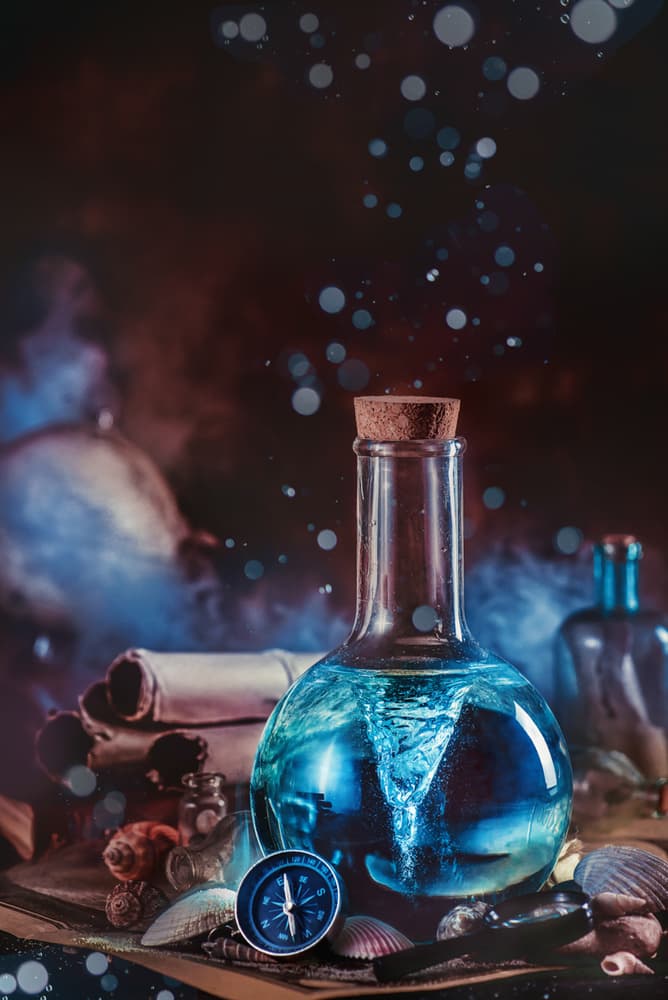 Mystical Blue Potion by Dina Belenko — canvas wall art