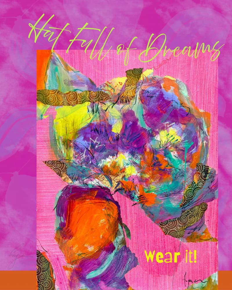 Vibrant Abstract Hat by Dorothy Fagan — canvas wall art