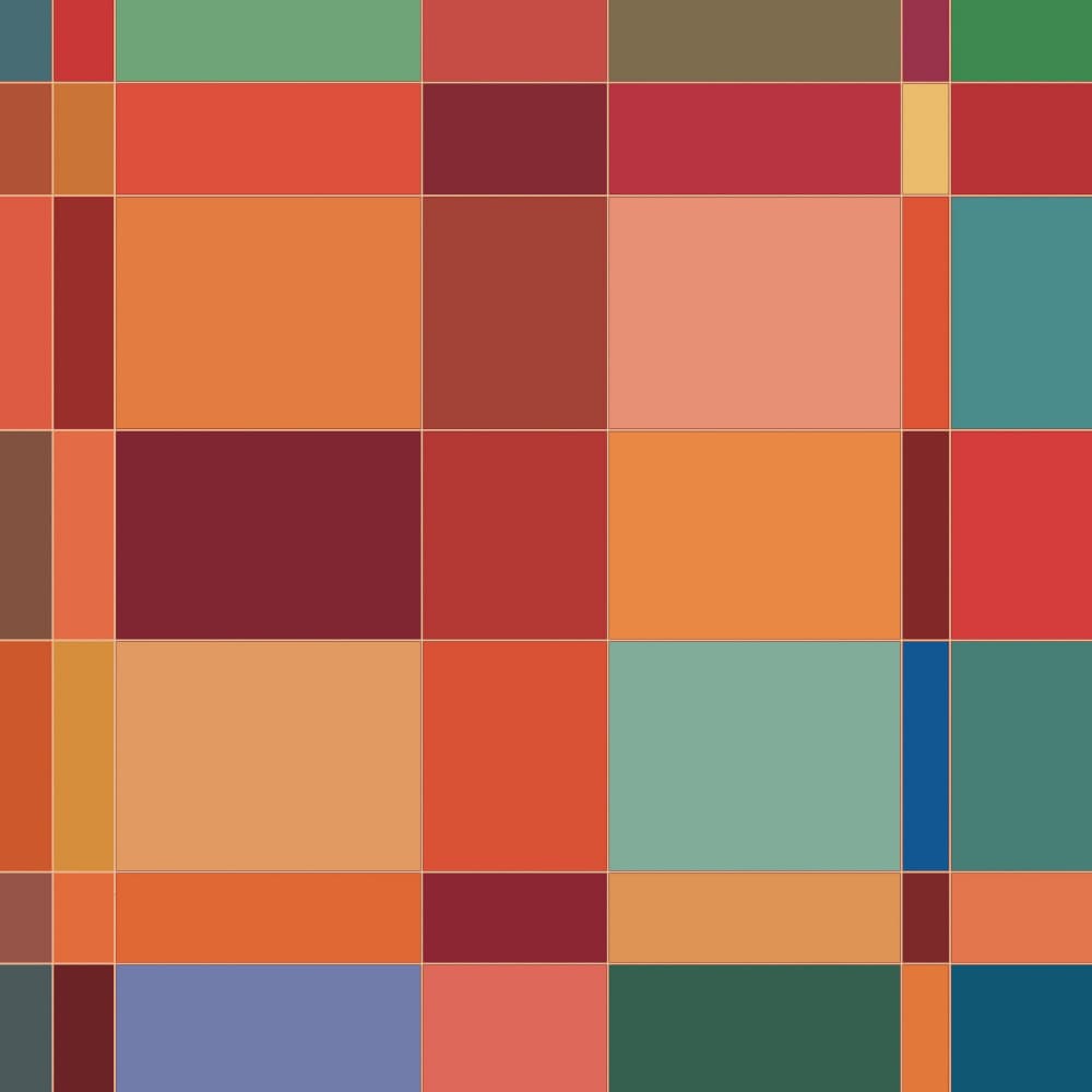 Colorful Geometric Blocks by Little Dean — canvas wall art