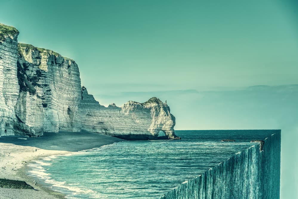 Coastal Edge Waterfall by Marcus Hennen — canvas wall art