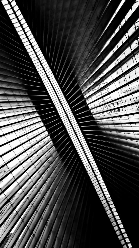 Black White Architectural Lines by Emma Zhao — canvas wall art