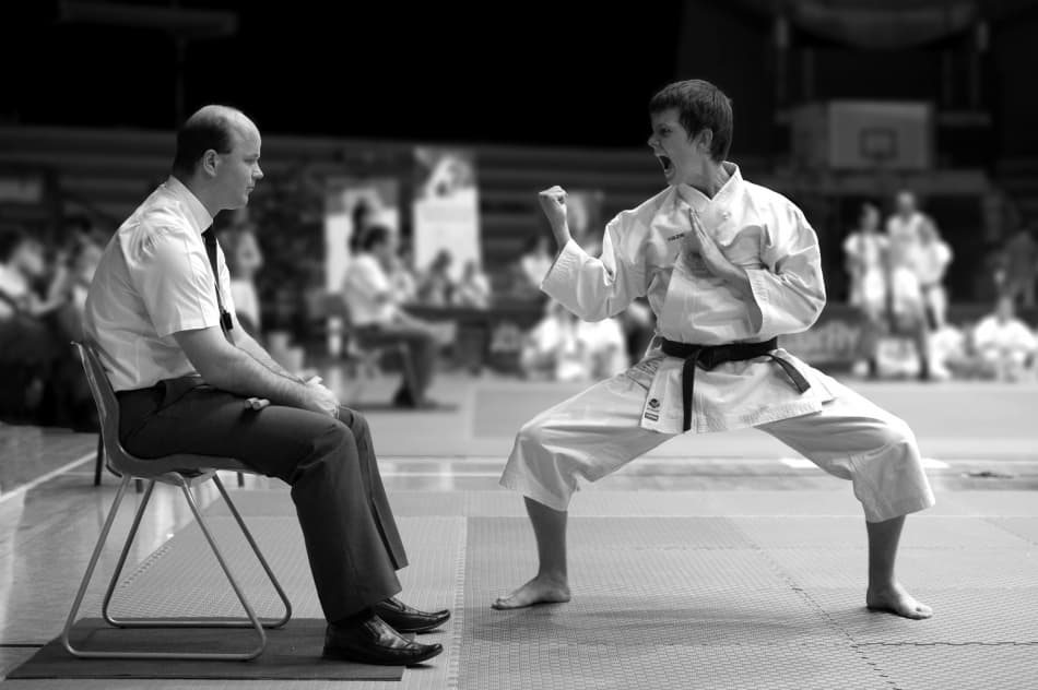 Intense Karate Stance by Marcel Rebro — canvas wall art