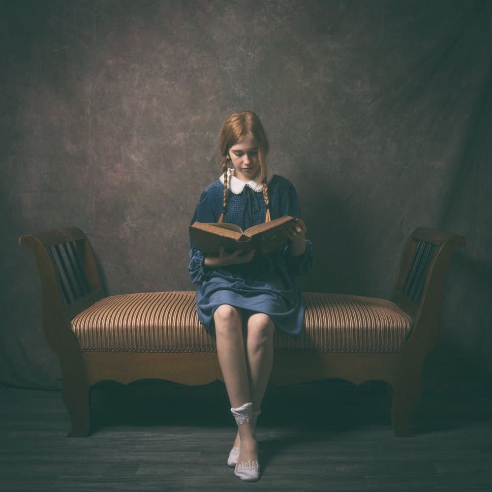 Quiet Reading Girl by Ruth Franke — canvas wall art