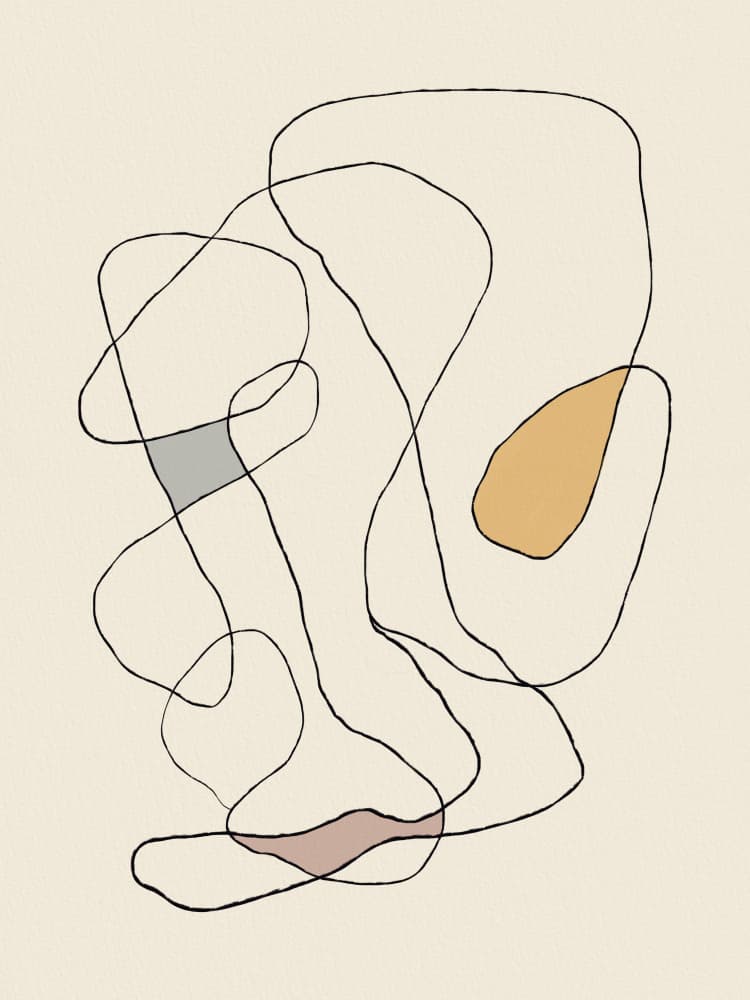Fluid Minimal Lines by Little Dean — canvas wall art