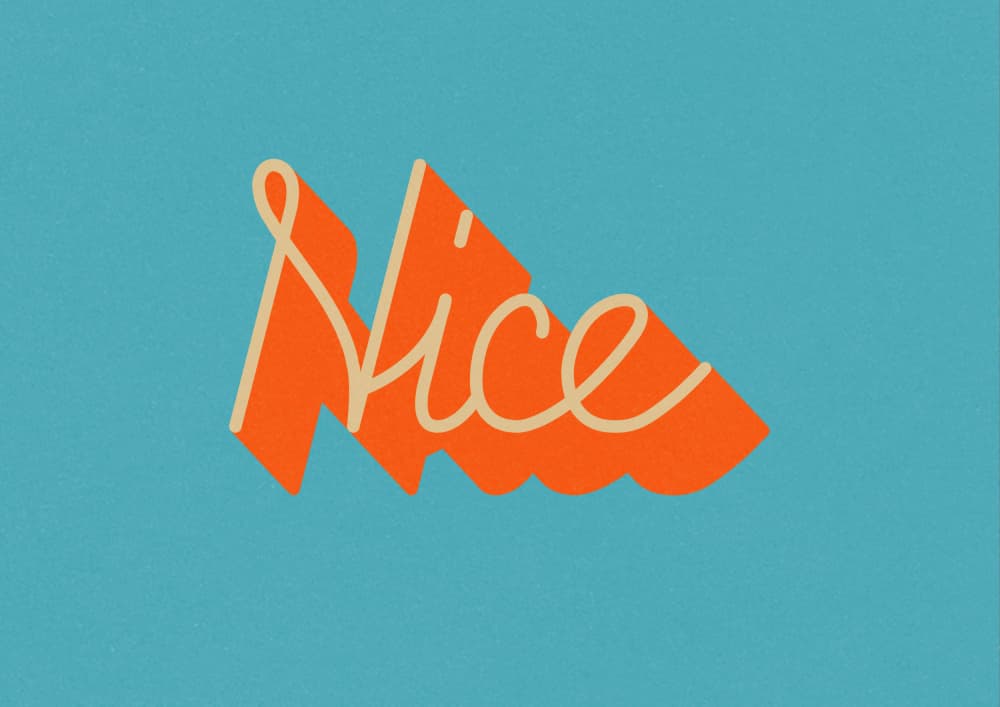 Retro Slice Word Art by Guillaume Laserson — canvas wall art