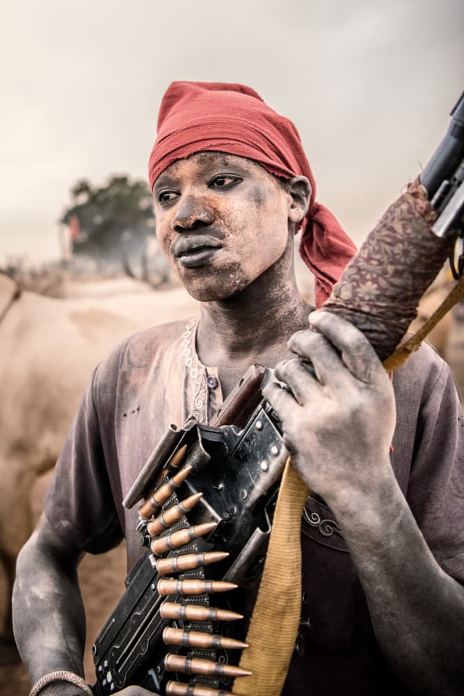 Red Headwrap Warrior by Trevor Cole — canvas wall art