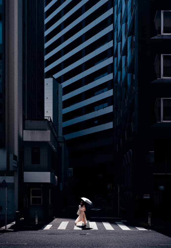 Urban Shadow Walker by Yuzo Fujii — canvas wall art