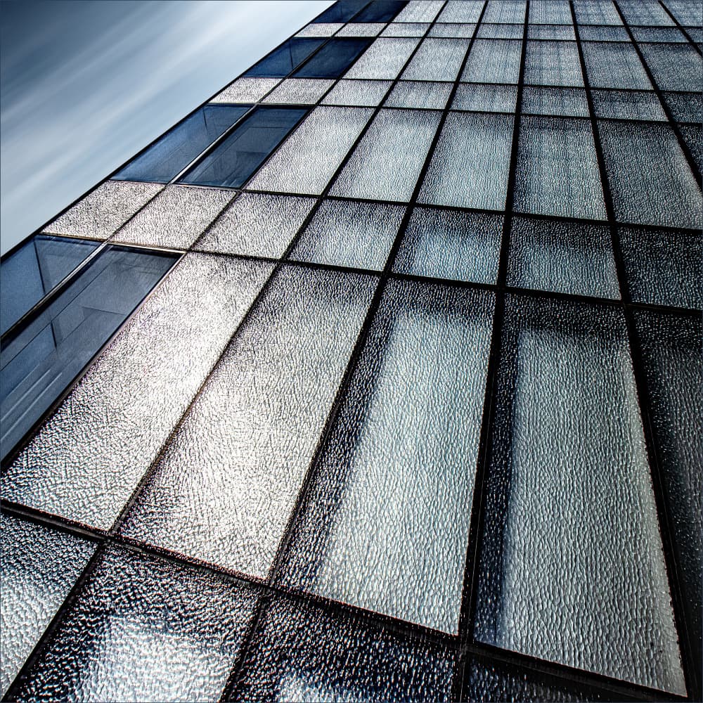 Textured Glass Facade by Gilbert Claes — canvas wall art