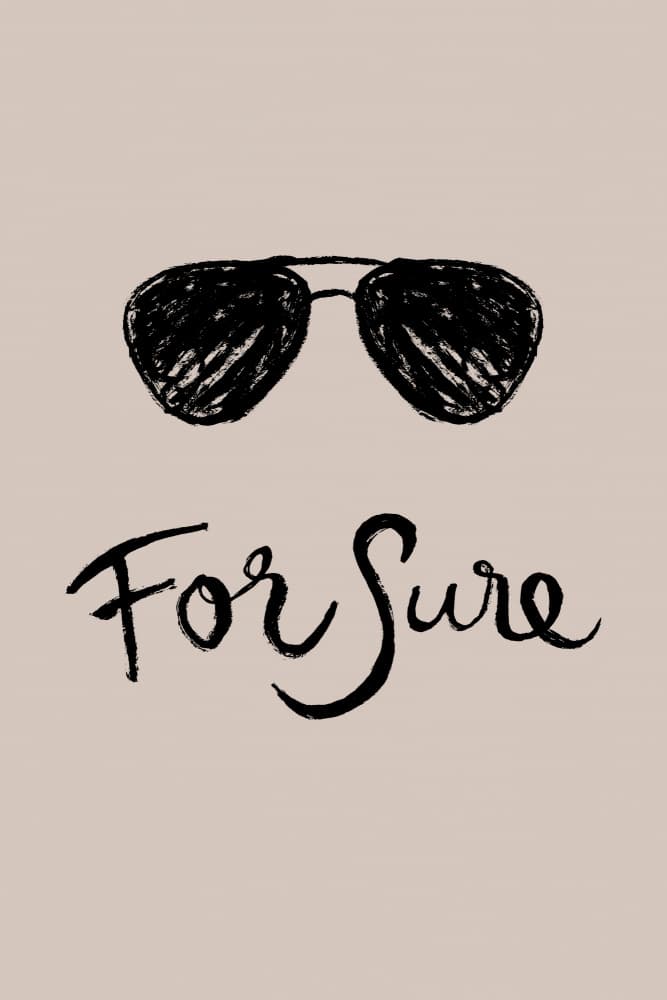 For Sure Aviator Sunglasses by Caroline Roberts — canvas wall art