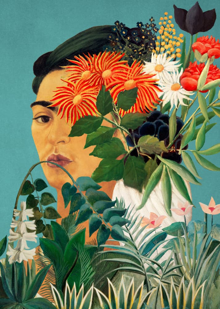 Frida In Henri's Garden by Marja van den Hurk — canvas wall art