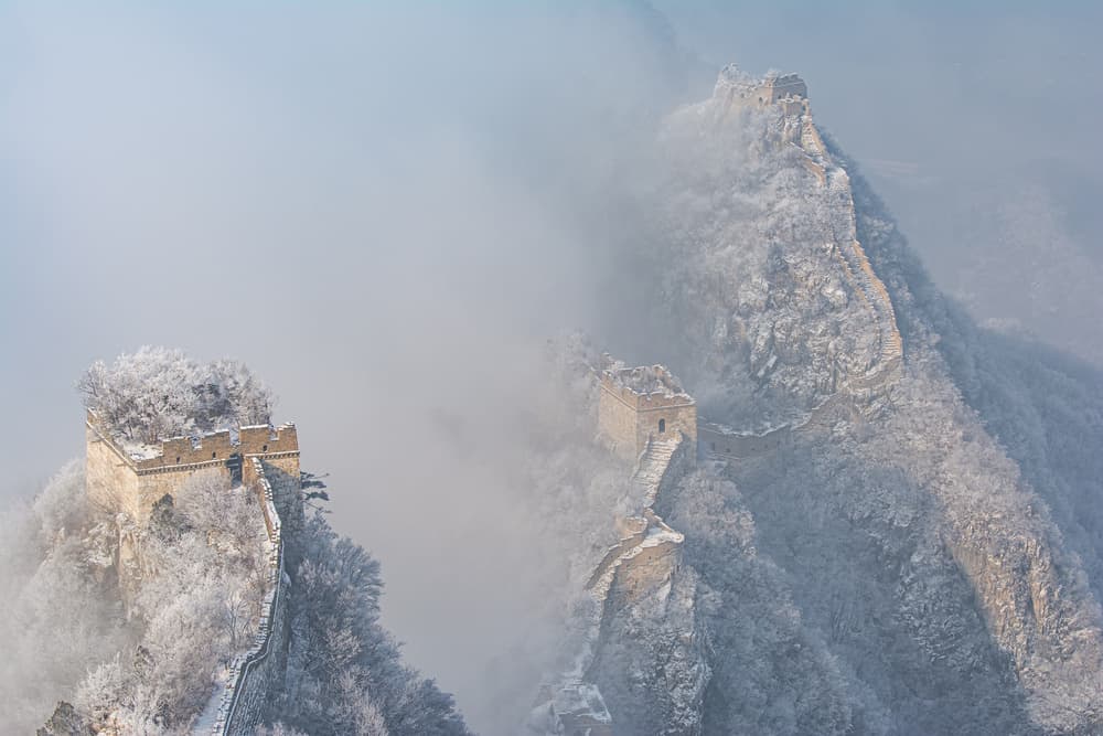 Great Wall Winter Fog by Simoon — canvas wall art
