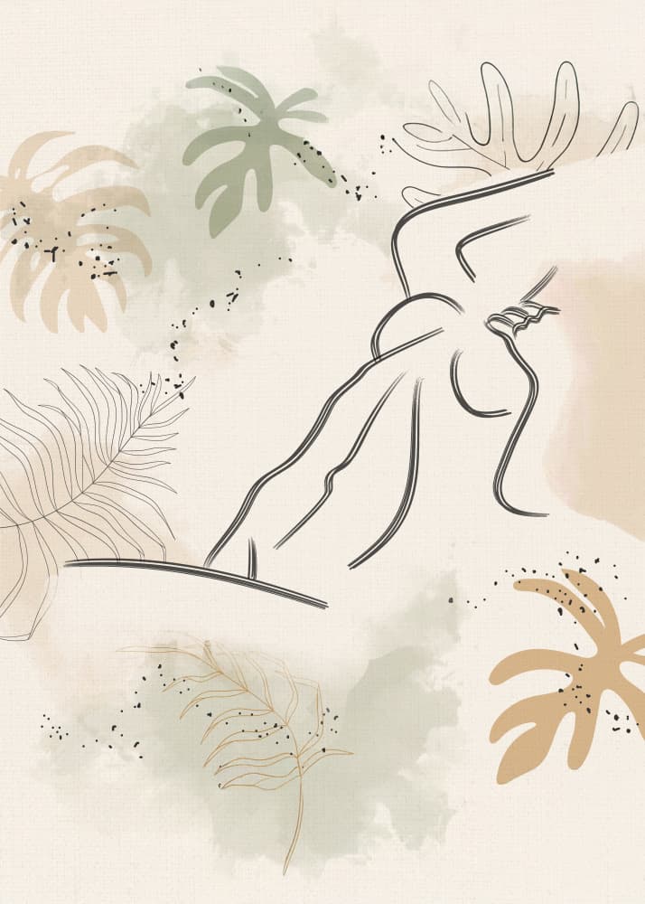 Abstract Botanical Nude by Fadil Roze — canvas wall art