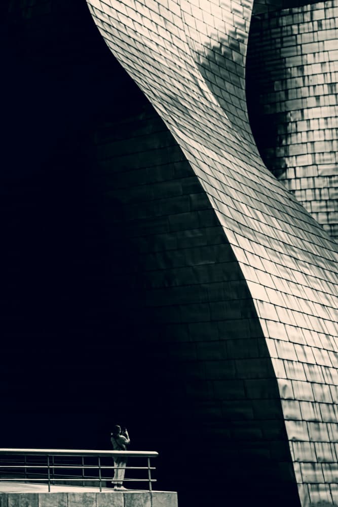 Modern Curves Lone Figure by Rolf Endermann — canvas wall art